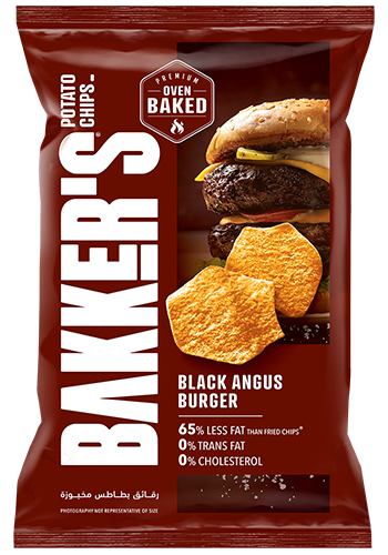 BAKED POTATO CHIPS Black Angus Burger